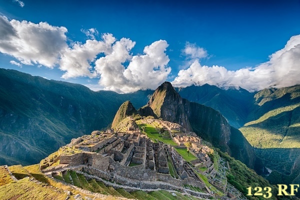 Machu Picchu an over view above the lost city